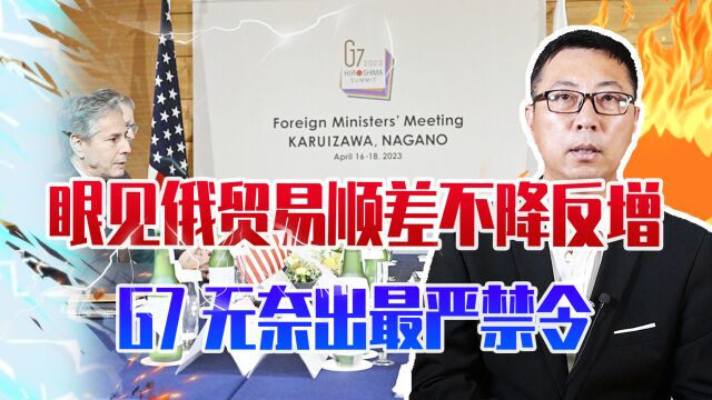 眼见俄贸易顺差不降反增,G7无奈出最严禁令,1根针也不卖给俄