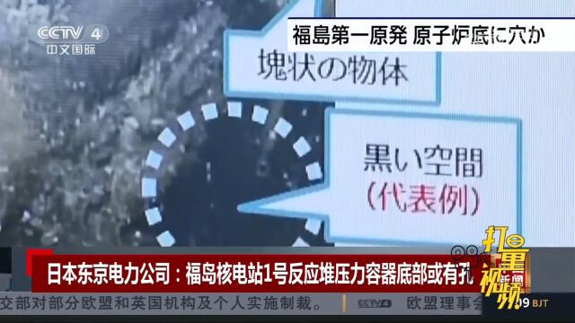 日本东京电力公司:福岛核电站1号反应堆压力容器底部或有孔