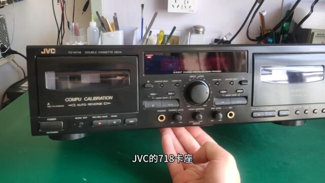 JVC718卡座维修打理案例分享,解决按键串键播放没有声音的故障