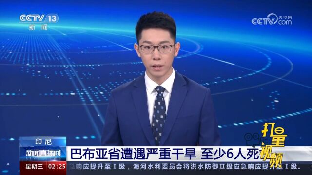 印尼:巴布亚省遭遇严重干旱,至少6人死亡,约7500人处饥饿状态