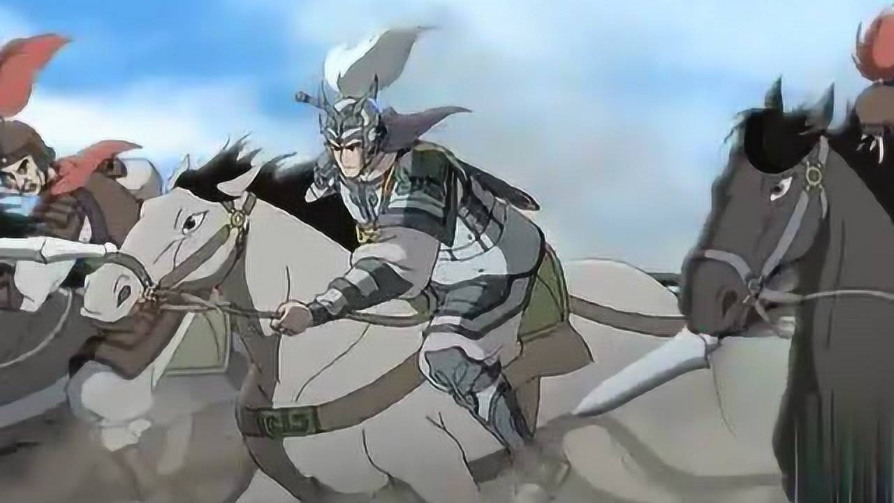三国演义动画版:赵云单骑救阿斗,一人一骑于万军丛中救出阿斗