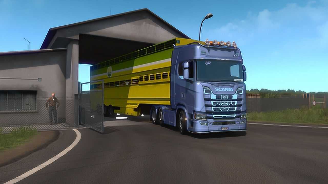 欧洲卡车模拟2:斯堪尼亚卡车千里迢迢运送活牛出境