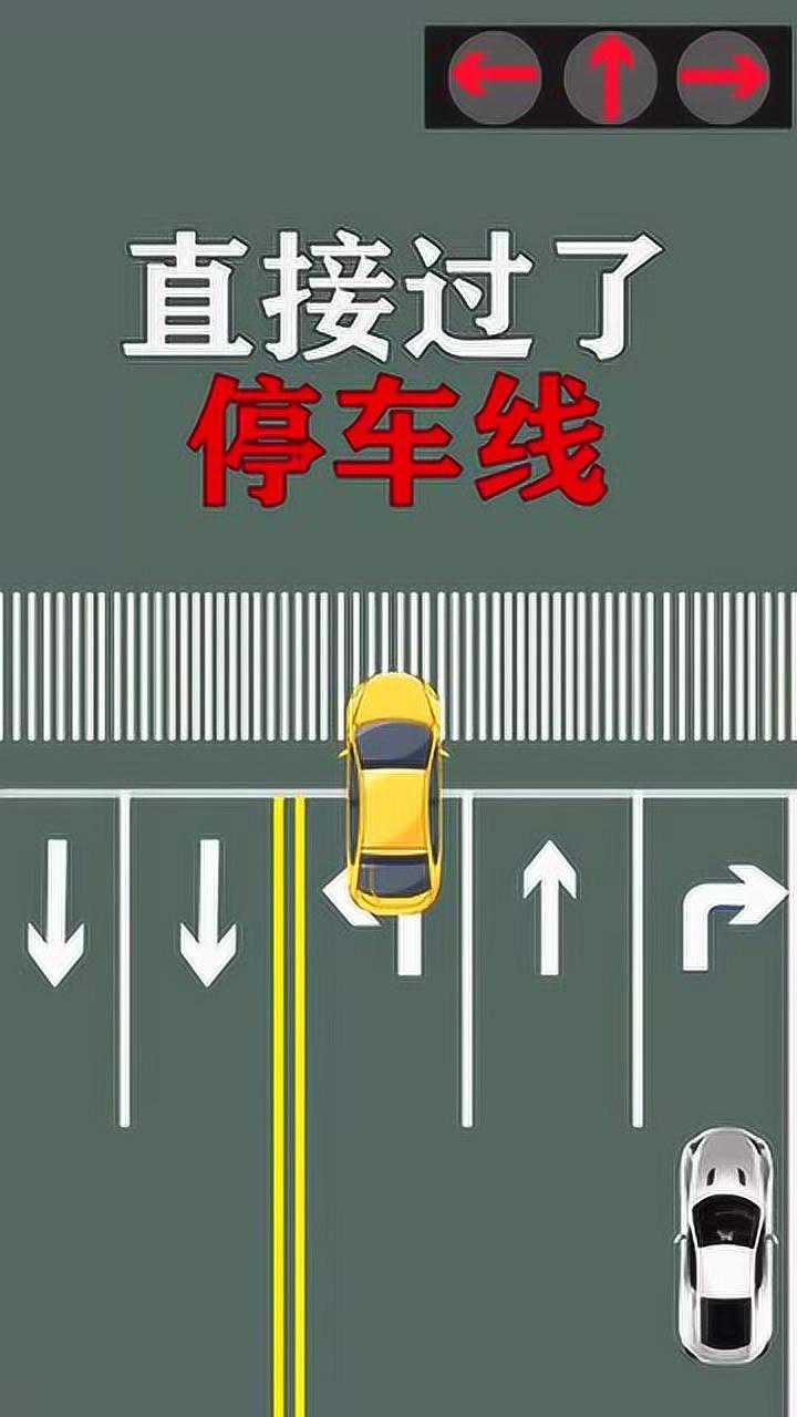 一定要记住交通压线不能退不然是要扣分交罚款的