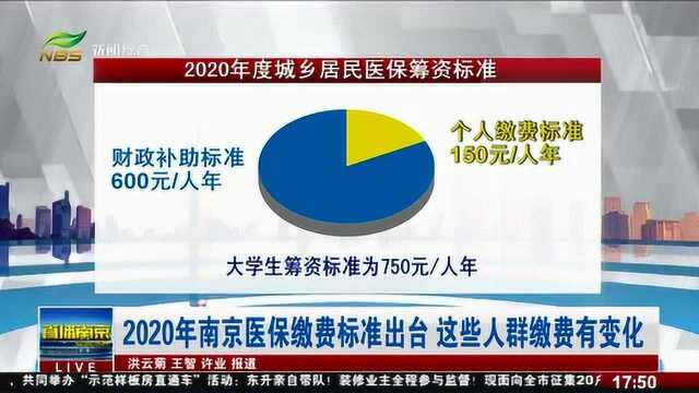 2020年南京医保缴费标准出台 这些人群缴费有变化