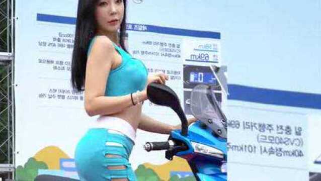 电动车美女车模,韩国美女