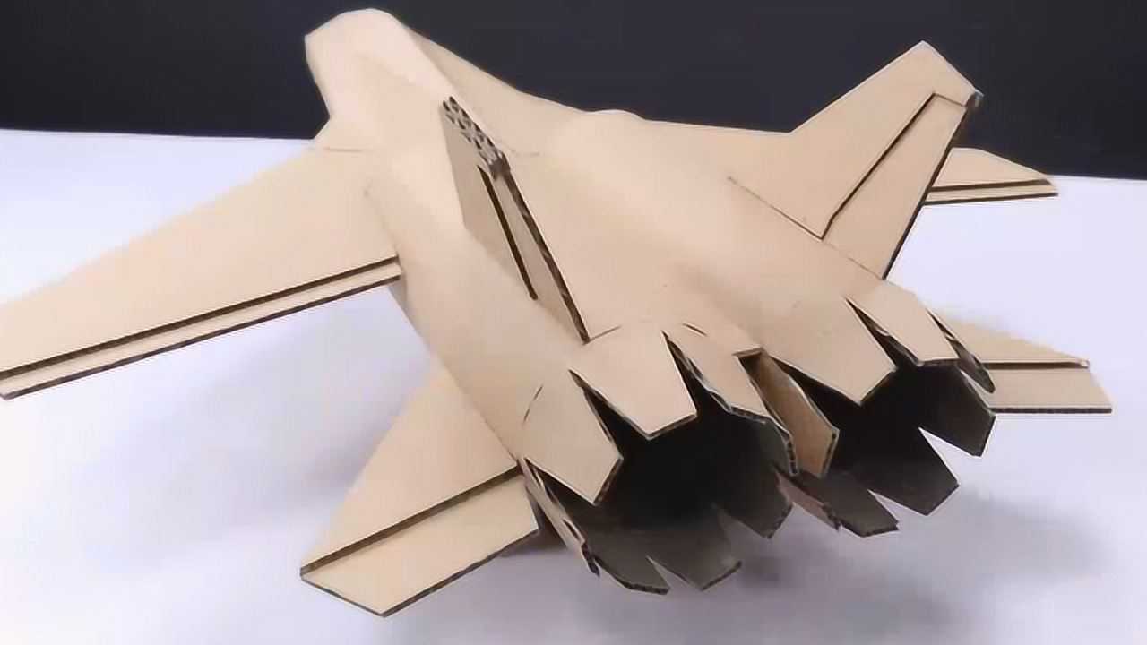 手工diy:硬纸板做的弹射战斗机,还是可乐动力的,你学会了吗?_腾讯视频