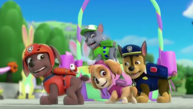 汪汪队的阿奇和毛毛去公园里救火,可是阿奇受伤了!