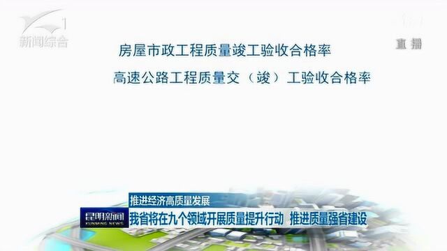 经济高质量发展 我省将在九个领域开展质量提升行动 推进质量强省建设