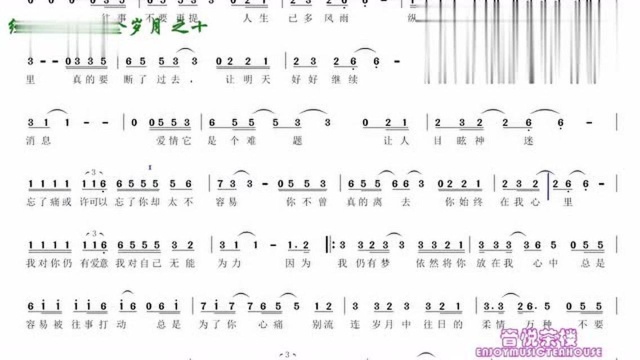 张国荣经典老歌《当爱已成往事》,有声移动简谱视唱