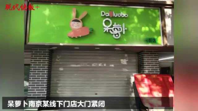 呆萝卜官宣回归,南京门店暂无“复活”迹象