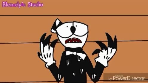 悲惨的茶杯头愤怒的班迪抓伤了茶杯头把茶杯头也变成恶魔了