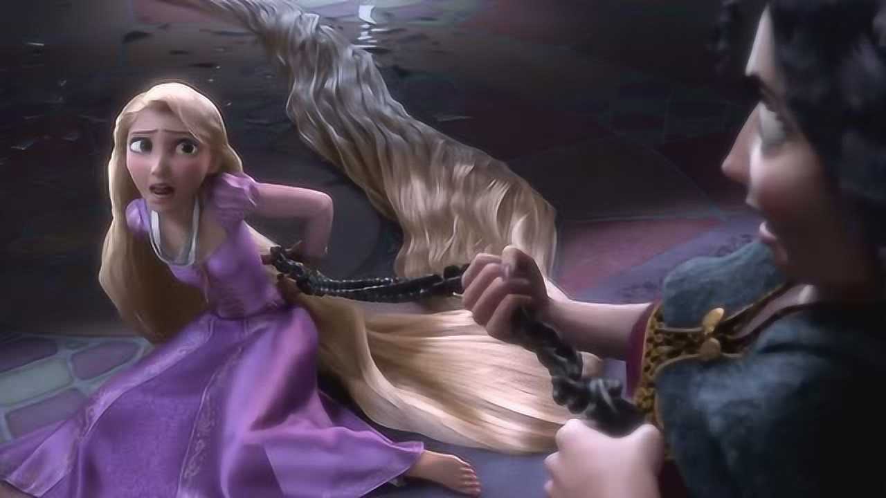 《长发公主》女巫把公主捆起来,她凶恶的真面目终于露出来了