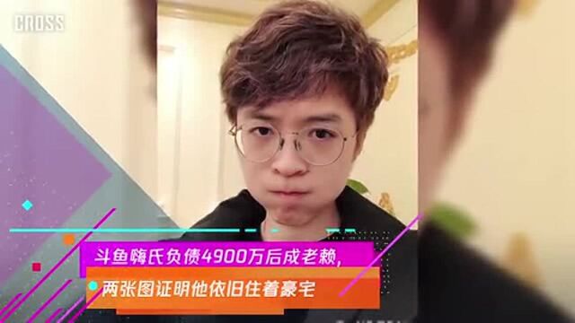 斗鱼嗨氏负债4900万后成老赖!两张图证明他依旧住着豪宅!