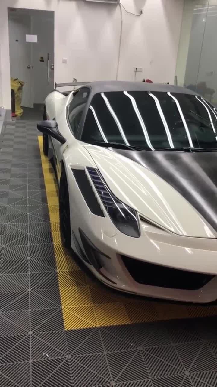 改了套件的"黑白配"法拉利458,太养眼了,简直帅到没朋友!