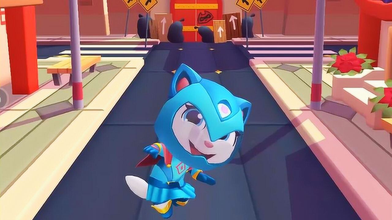 汤姆猫英雄跑酷游戏特别任务在一次跑酷中收集164枚金币