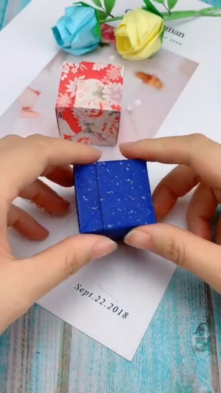 小机关戒指盒折纸手工