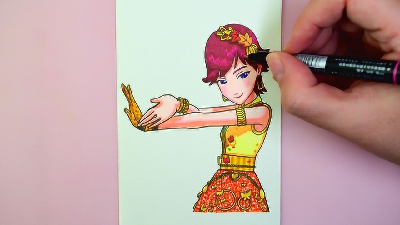 四季组合羽凌的绘画技巧分享你能说出她的演出服装叫什么吗