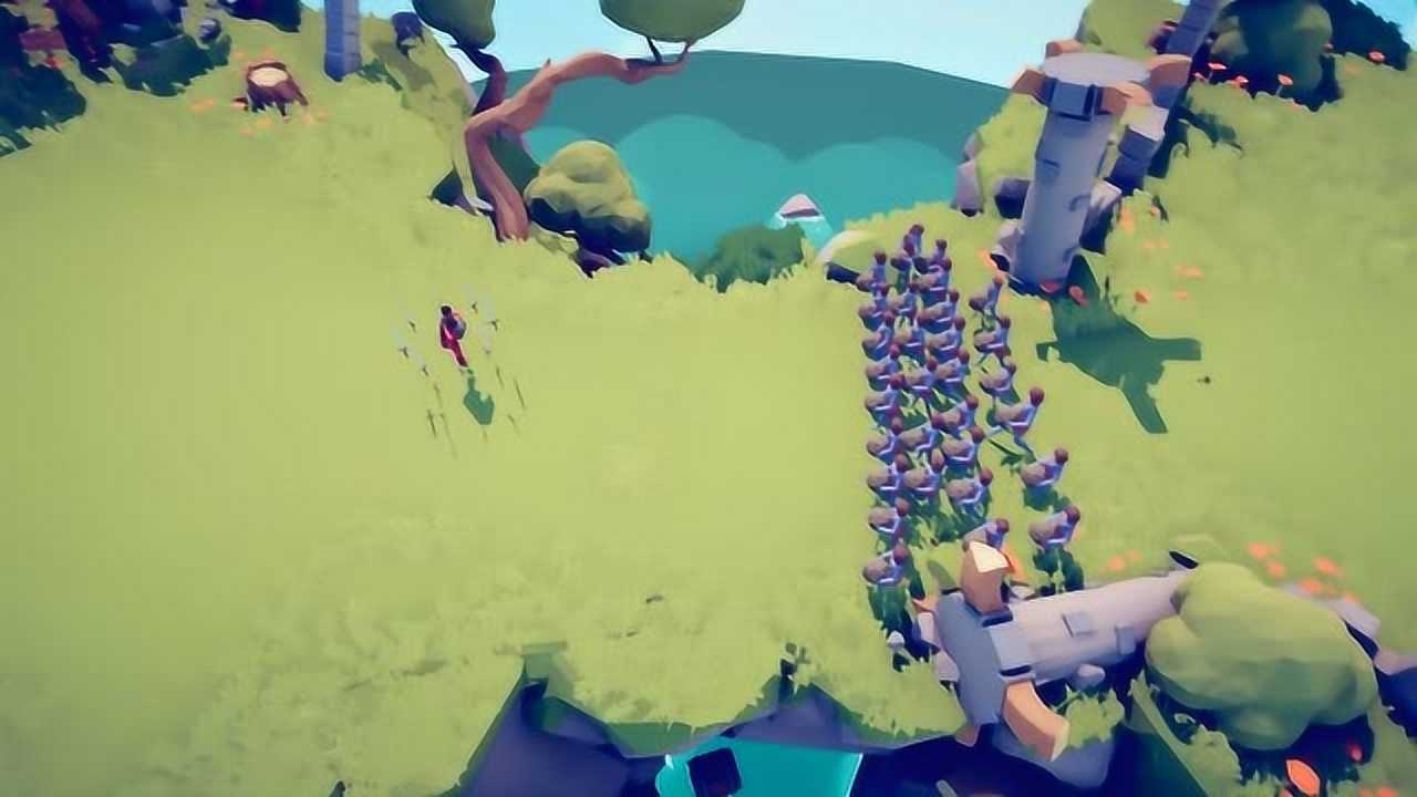 全面战争模拟器30个投石兵对阵一名御剑者场面太暴力了