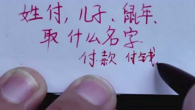 智力题:姓付,儿子,鼠年,取什么名字