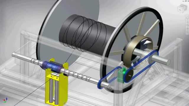 绕绳机动态仿真,见识这个机构是怎么运行的?