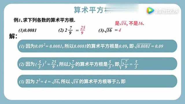 数学干货:算术平方根!