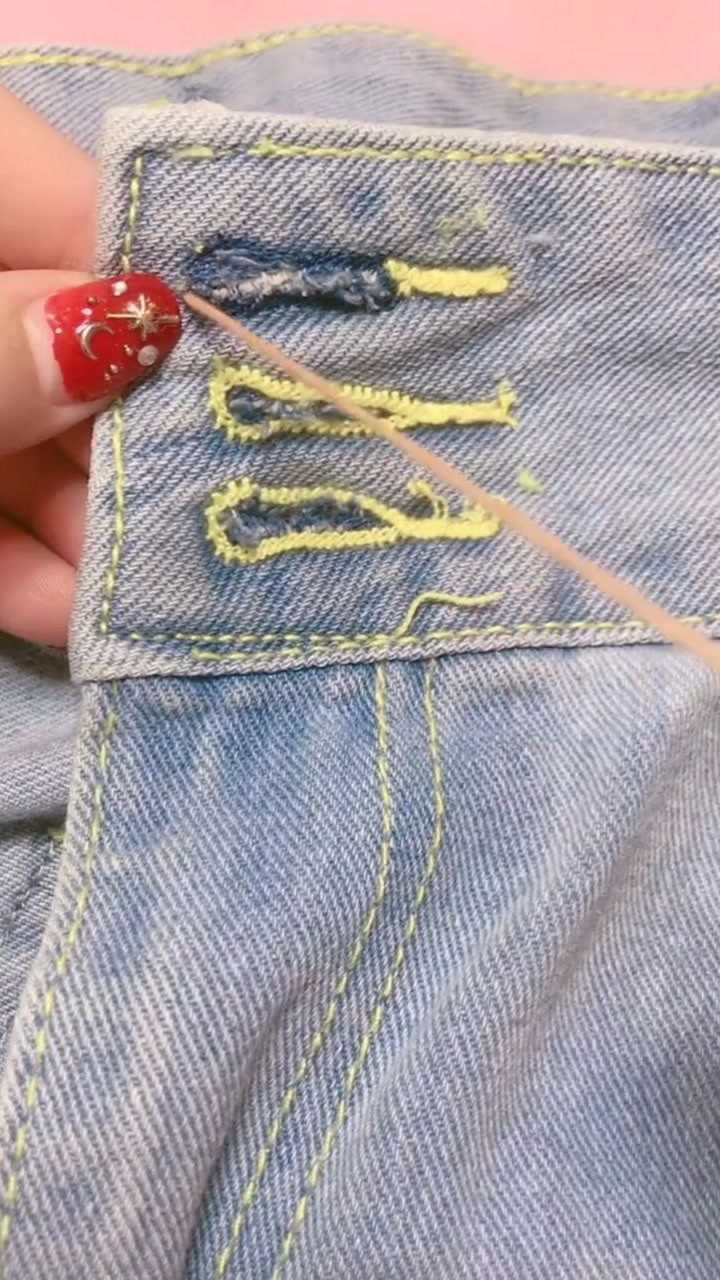 裤子扣眼脱线怎么办,这样教你锁边.