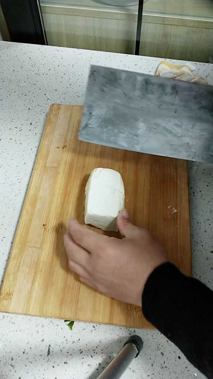 豆腐三角块改刀切法