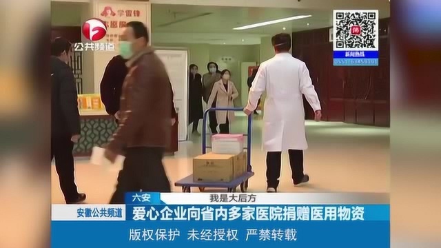 六安:爱心企业向省内多家医院捐赠医用物质