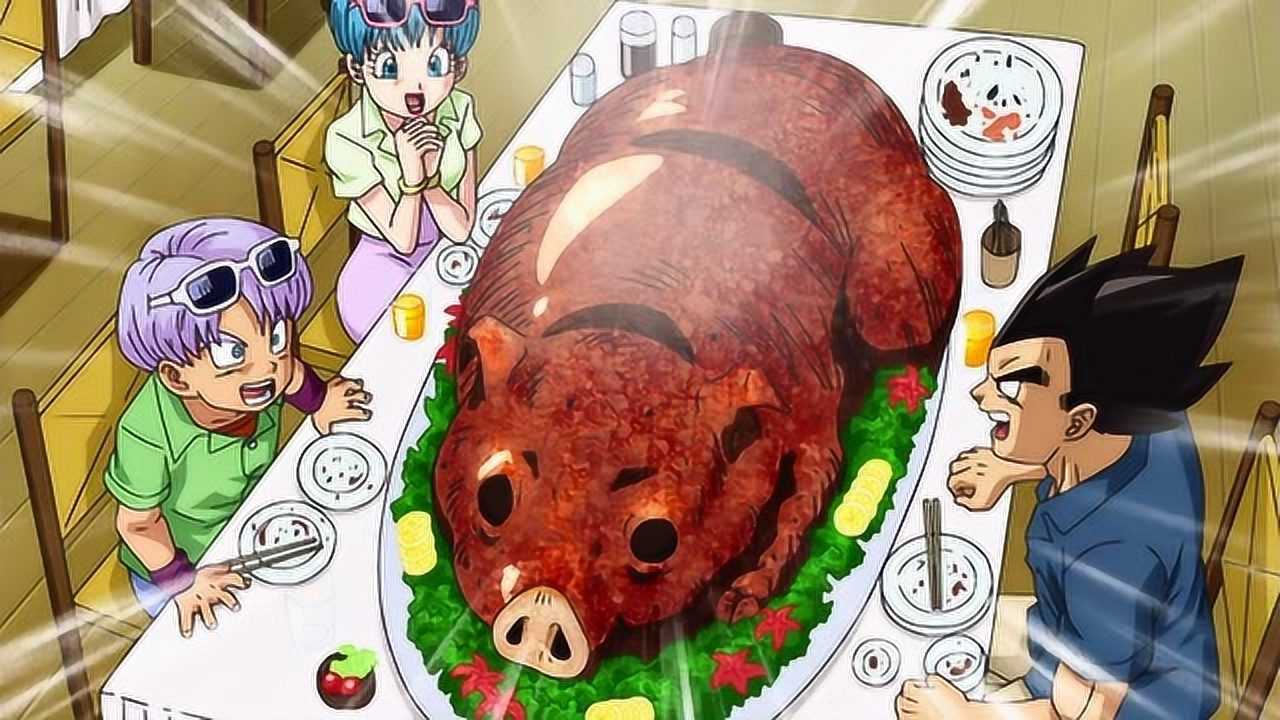 七龙珠:贝吉塔很严肃,和家人去游乐园不好好玩,吃东西的时候才来精神