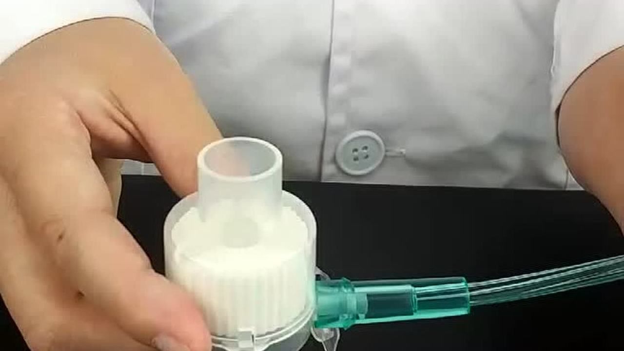 欧天牌气切人工鼻,带吸氧口,可接气切套管喉罩_腾讯视频