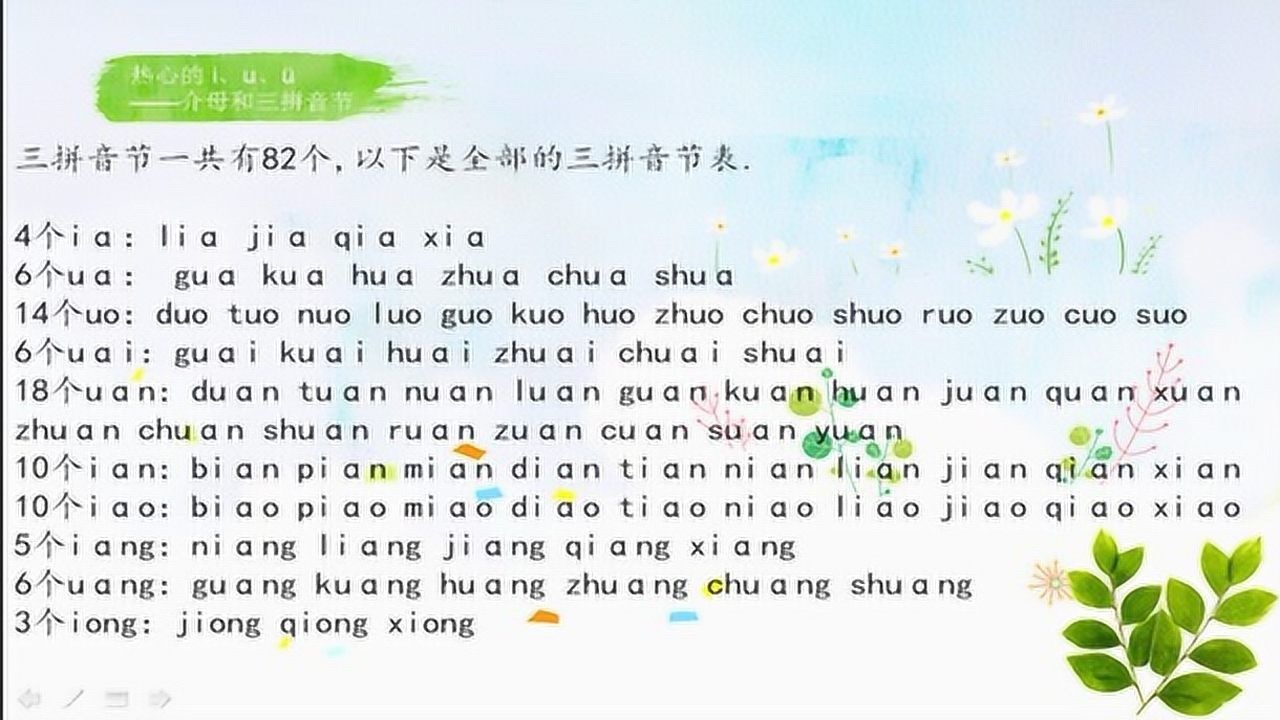 介母与三拼音节