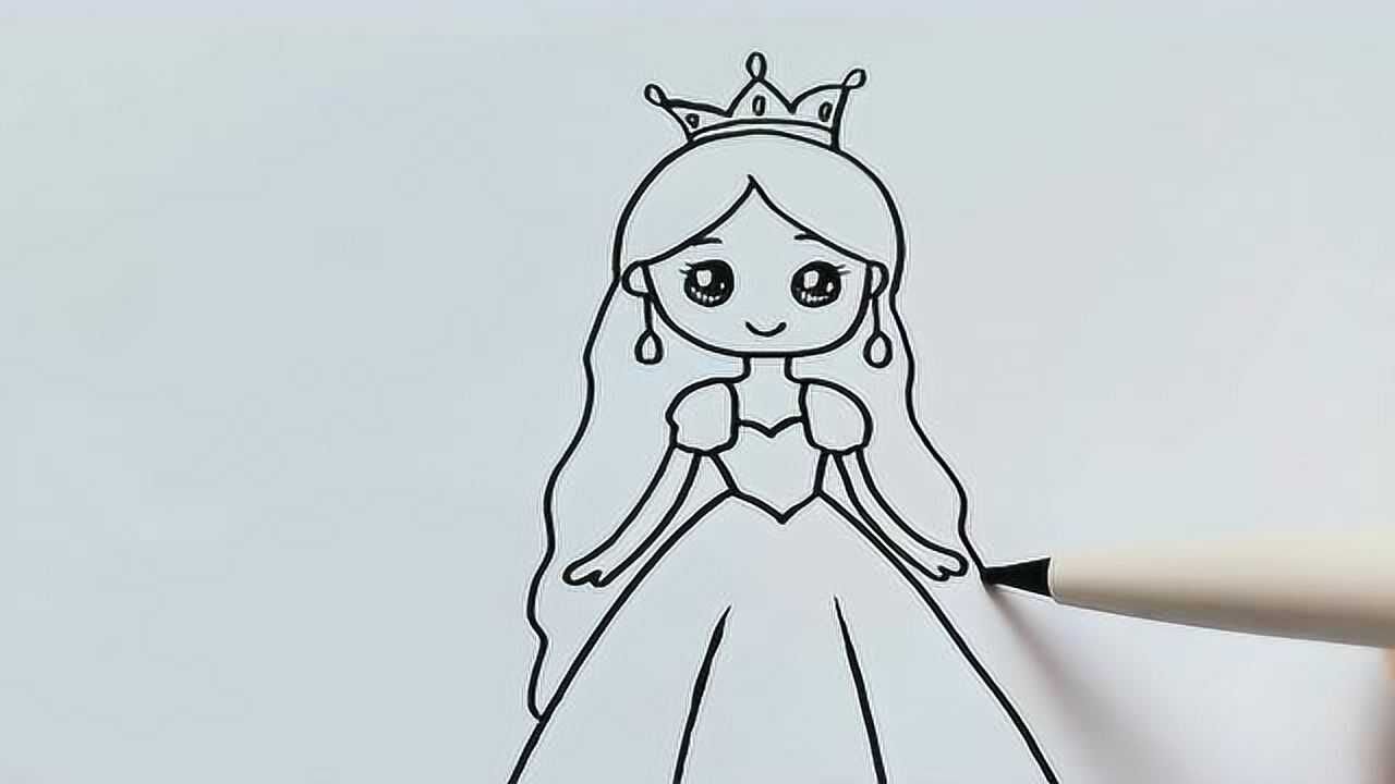 贝儿公主简笔画漫画图片