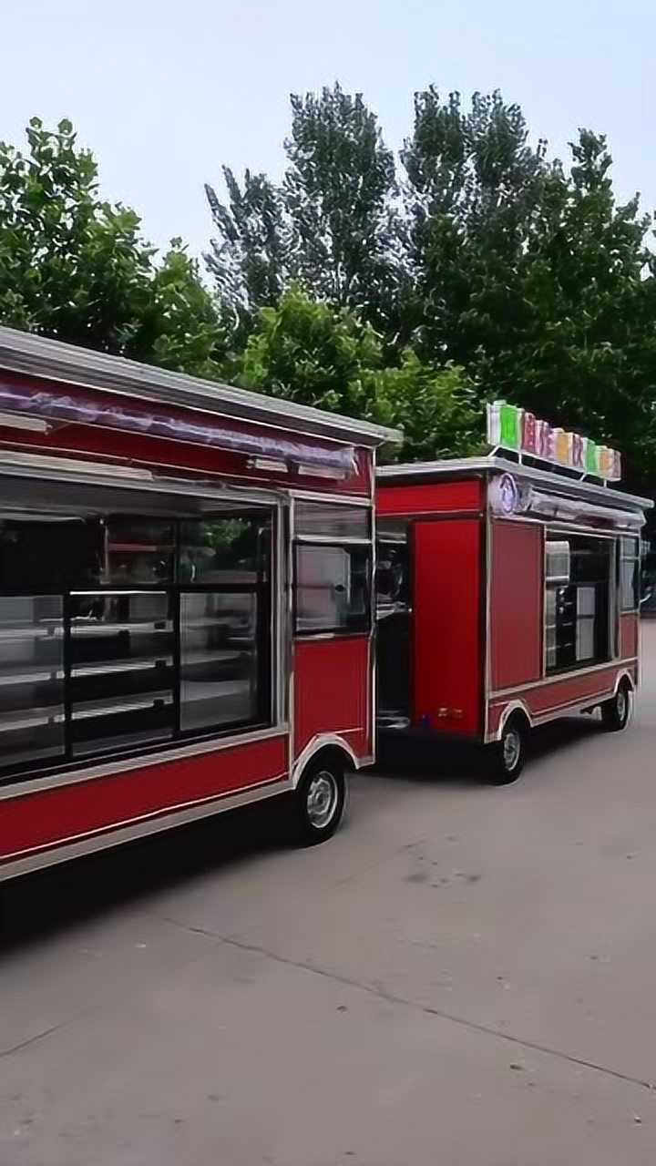 自制移动餐车安装不锈钢框架成了摆摊的神器
