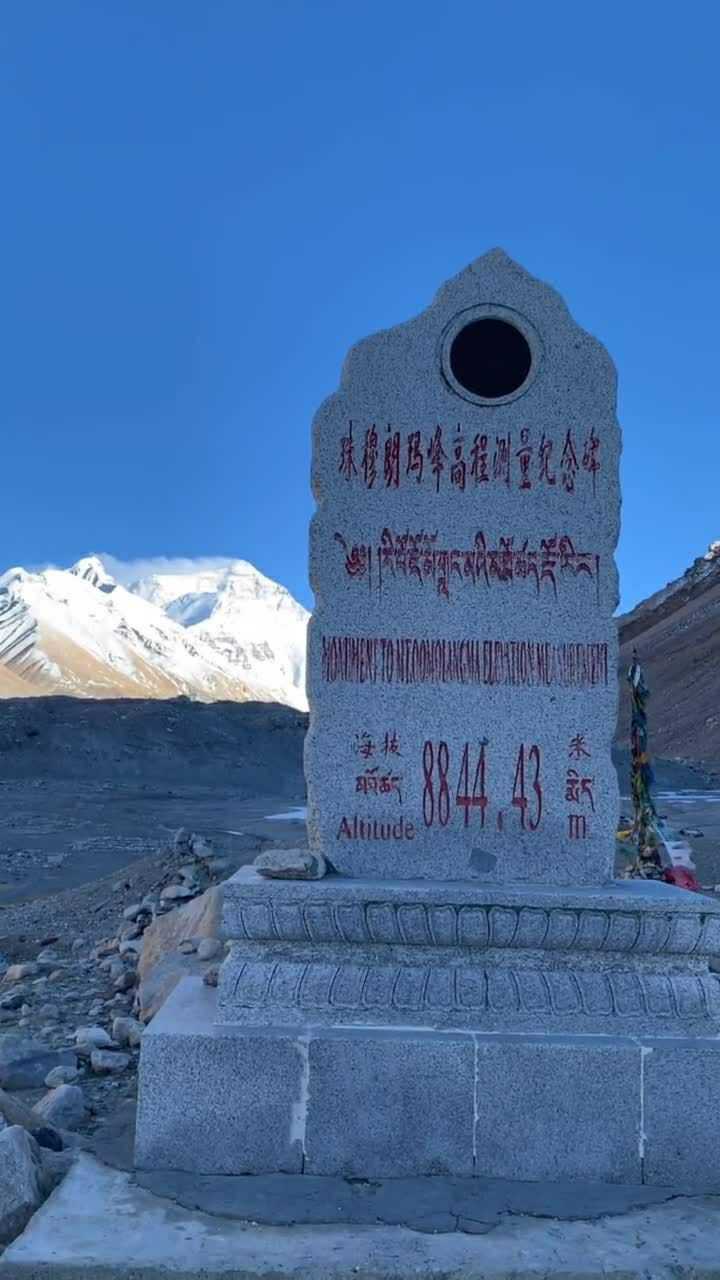 珠穆朗玛峰最高点图片