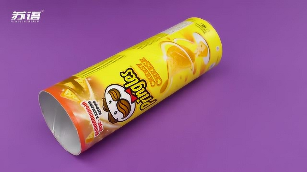 趣味手工diy,用薯片罐制作卡通密码礼品盒,小朋友一定很喜欢