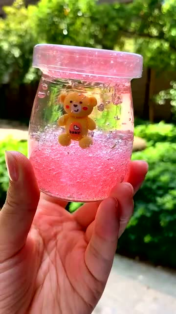 创意手工用水宝宝做的水晶许愿瓶颜色可以随意搭配