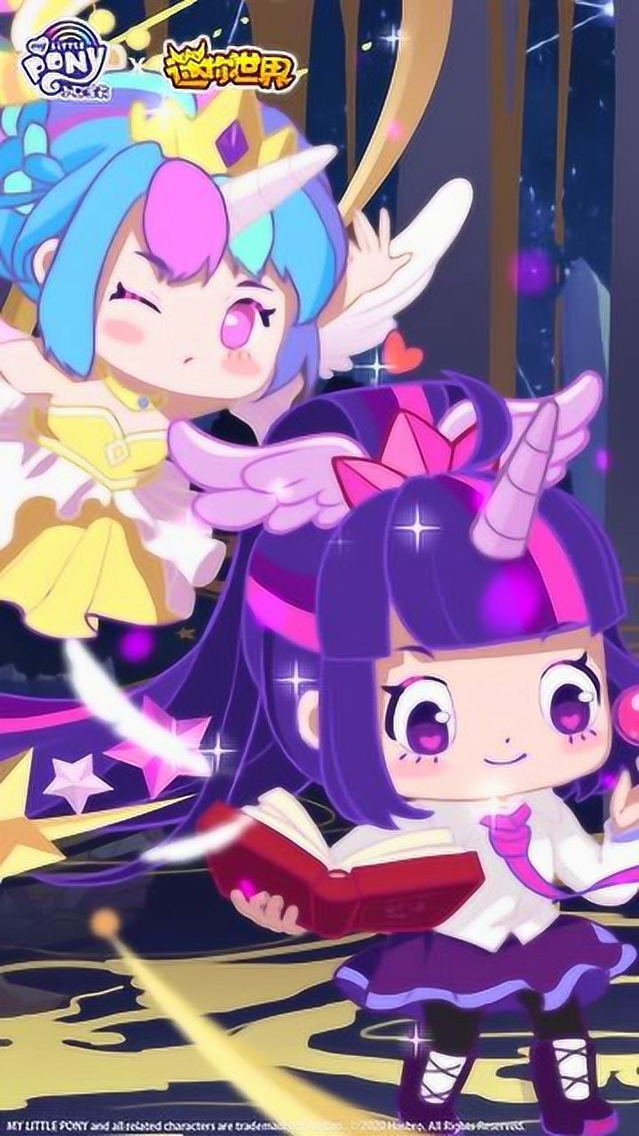 迷你世界x小马宝莉彩虹旋风宇宙公主x紫悦双人动态壁纸来袭