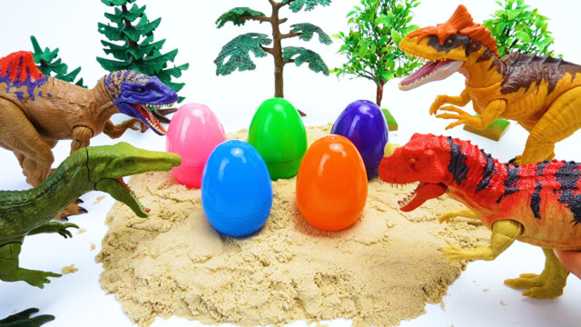 大恐龙保护彩色恐龙蛋 孵化出可爱的恐龙宝宝