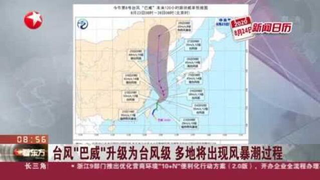 台风“巴威”升级为台风级 多地将出现风暴潮过程