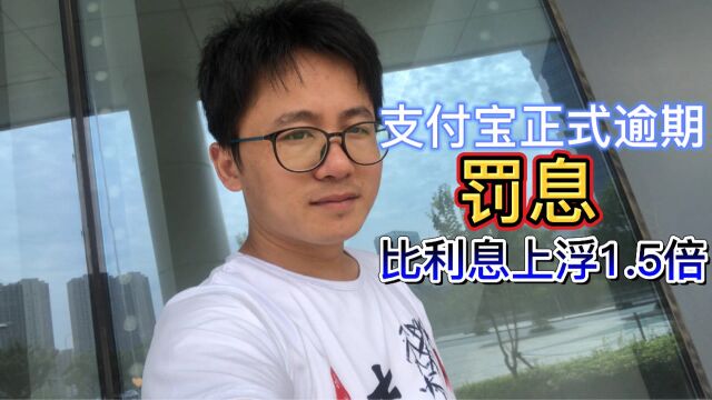 小伙支付宝正式开始逾期,罚息比利息高1.5倍,且无法单笔还款!