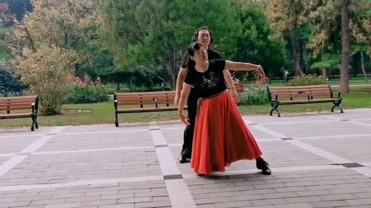 师生共舞交谊舞慢三又见北风吹编舞杨艺演绎刘健和菊菊