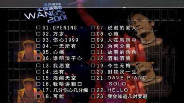 王杰2001年香港演唱会