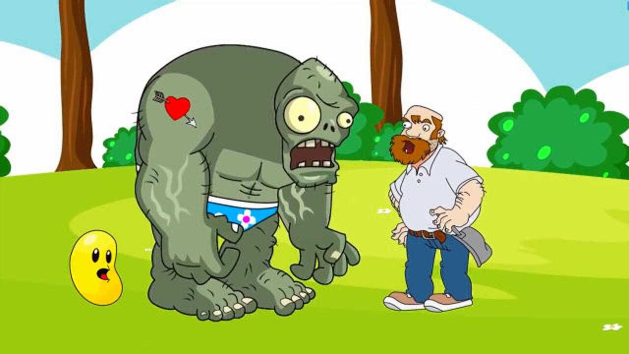 僵尸埋伏了植物戴夫前去拯救植物没想到戴夫被僵尸干掉了