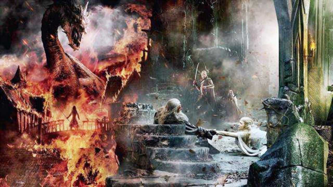 霍比特王决战半兽人,死战,同归于尽