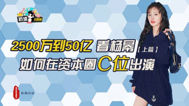 2500万到50亿,看杨幂如何在资本圈C位出演(上)