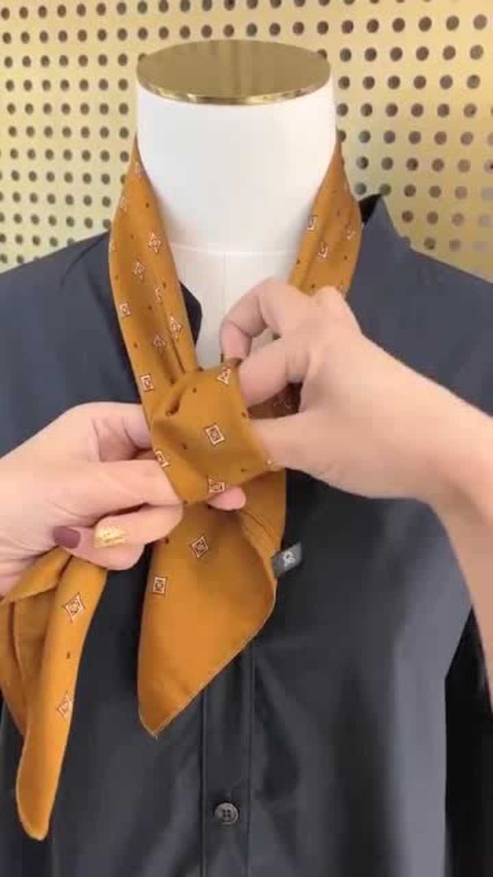 万能十字结丝巾系法一看就会