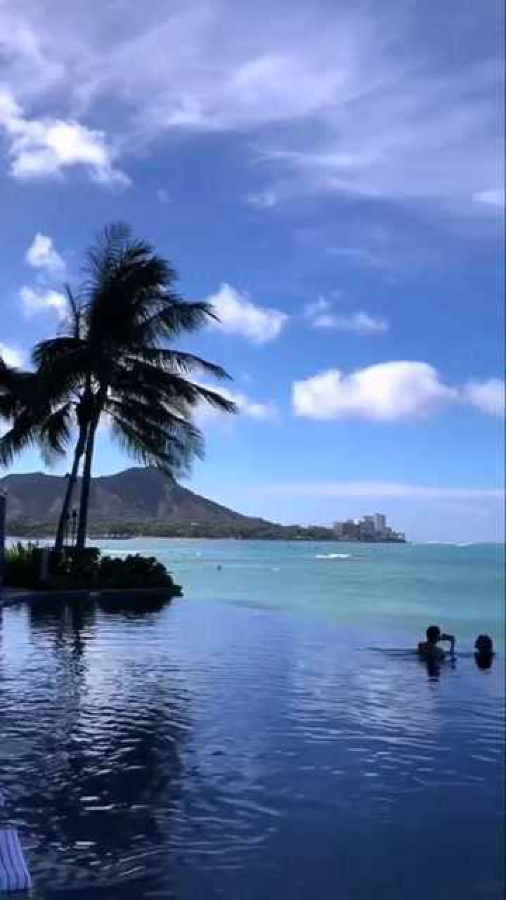 夏威夷无边泳池海景