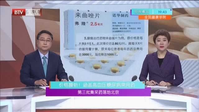 价格腰斩!涵盖高血压糖尿病需用药 第三批集采药落地北京