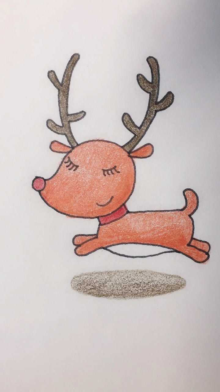 学画梅花鹿简笔画