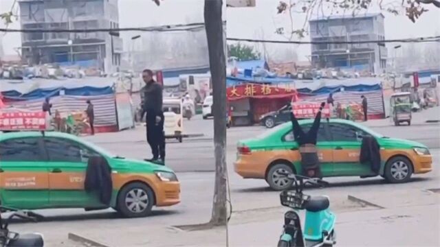 一看就是练家子!商丘一出租车师傅硬核“跳车”晨练引热议